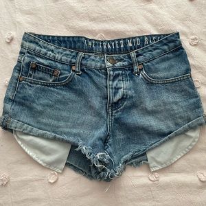 blue jean shorts